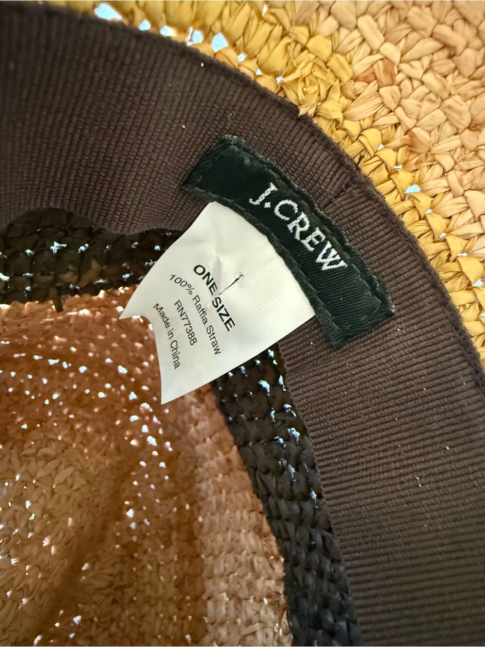 Vintage J. Crew Raffia Straw Hat - Picture 4 of 5